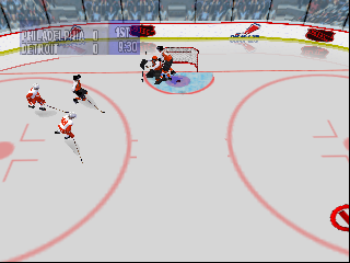 NHL Breakaway 98 (Europe) In game screenshot